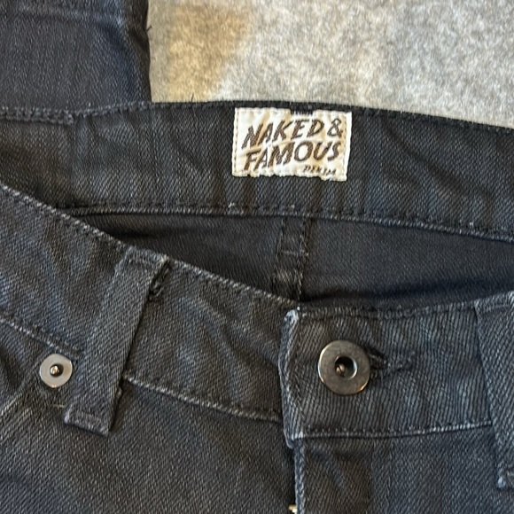 👖✨ Naked and Famous Skinny Jeans - Black Power Stretch | Estimated Size 28 | - Picture 10 of 10